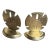 1960s Pair of Sand Dollar Brass Bookends For Sale