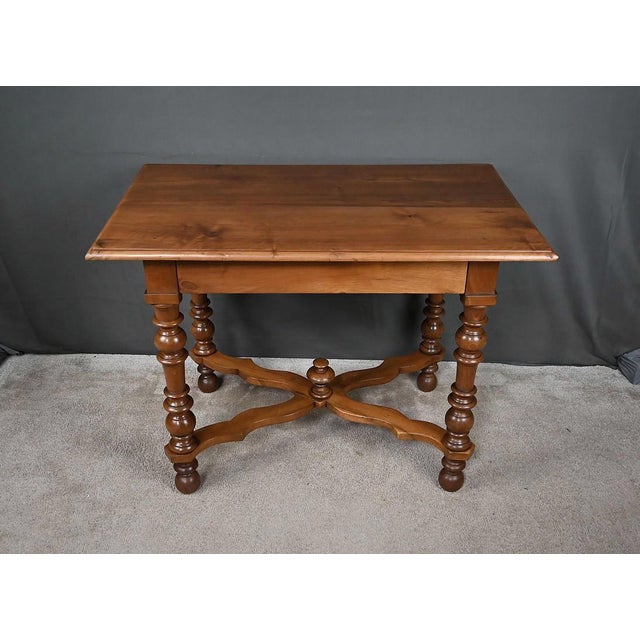 Late 19th Century Louis Philippe Flat Walnut Desk For Sale - Image 3 of 18