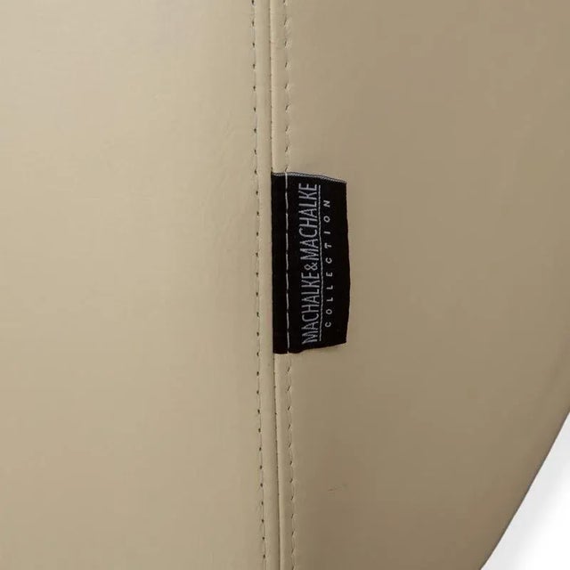 Animal Skin Leather Chair in Cream White from Machalke For Sale - Image 7 of 12