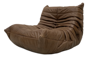 Togo Lounge Chair in Dark Brown Leather by Michel Ducaroy for Ligne Roset
