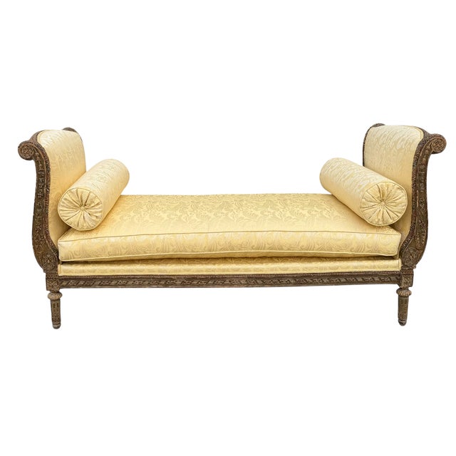 Modern 20 Yards Modern Nancy Corzine Andrea Matelassé Fabric in Butter Yellow For Sale - Image 3 of 4