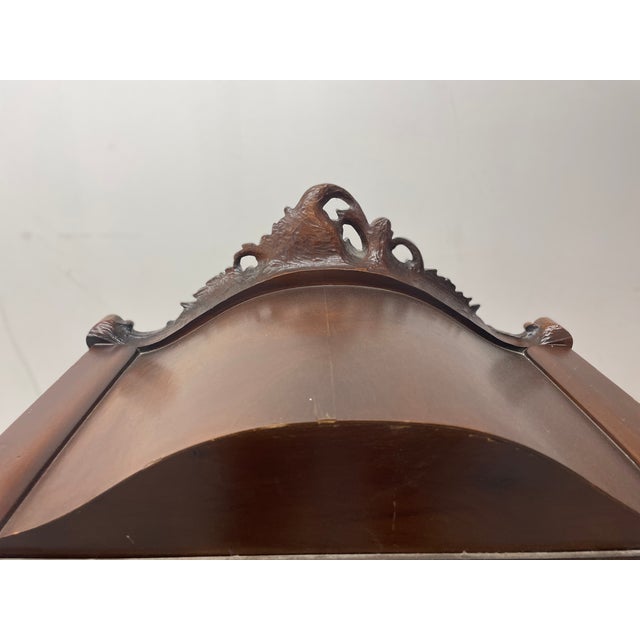 Late 19th Century French Tall Narrow Carved China Closet Display Cabinet Cupboards For Sale - Image 9 of 12