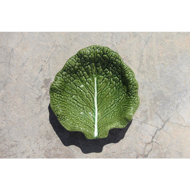 1950s Cabbage Fruit Bowl, Earthenware, Portuguese For Sale - Image 13 of 13