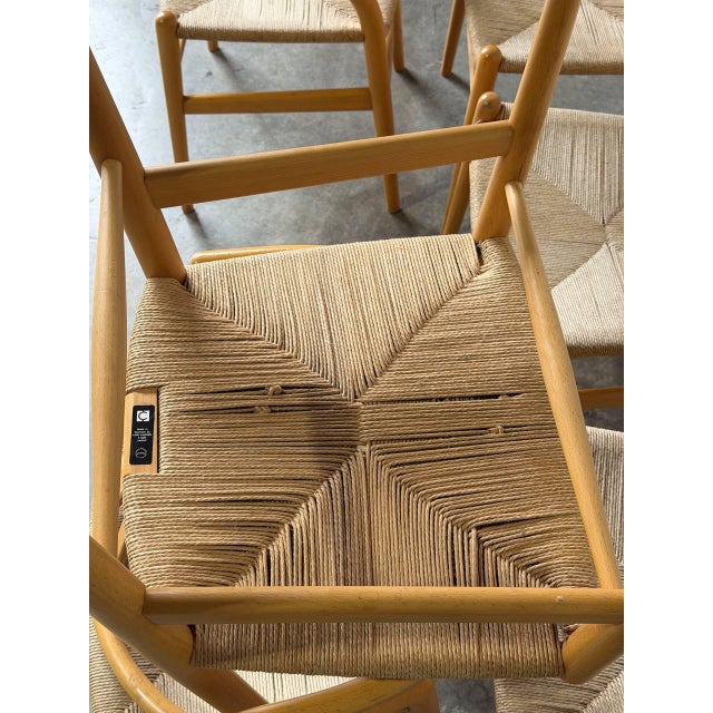Carl Hansen & Søn Wegner Wishbone Dining Chairs Set of 6 Beech Danish Mid-Century Modern For Sale - Image 12 of 13
