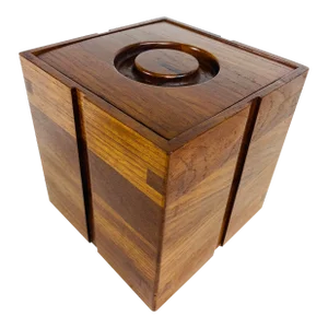 Mid Century Vintage Danish Teak Bar Accessory Ice Bucket