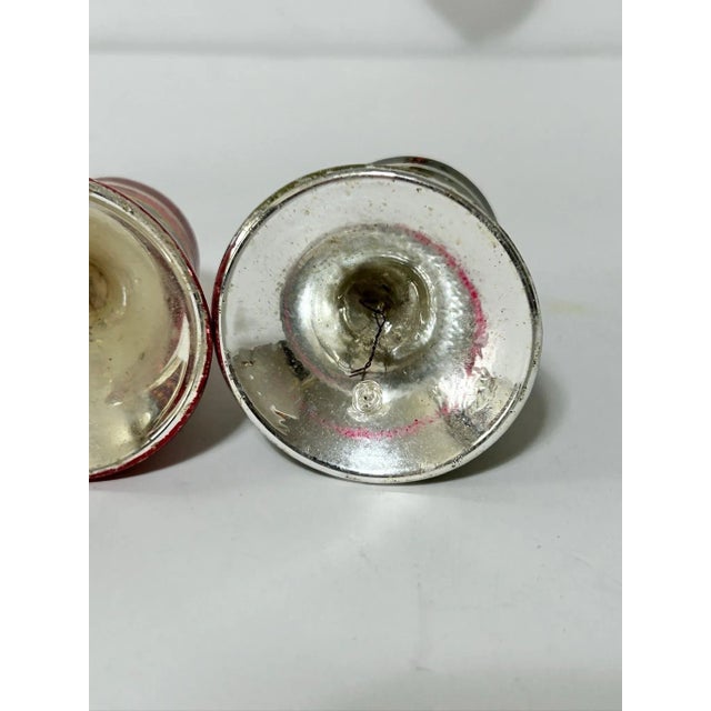 1950s West German Mercury Glass Christmas Ornaments – Bells, Lamps & Mrs. Claus – Set of 6 For Sale - Image 11 of 12