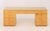 Art Deco Style Blonde Wood Writing Desk, after Donald Deskey (American, 1894-1989), with glass top above central long...