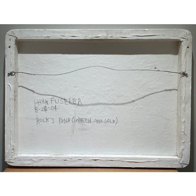 2004 Hank Fuseler Rock's Pond Landscape Painting For Sale - Image 6 of 7