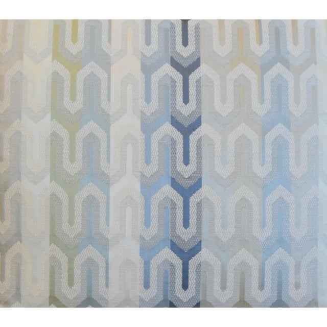 Chic Modern Contemporary Geometric Ombre Pastel Feather/Down Pillow For Sale - Image 4 of 7