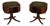 1940's Vintage Pair of Regency Style Mahogany Green Leather Top Pedestal Side Tables For Sale