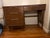 Kent Coffey Tableu Mid-Century Modern Walnut Desk With Brass Accents. In excellent condition.