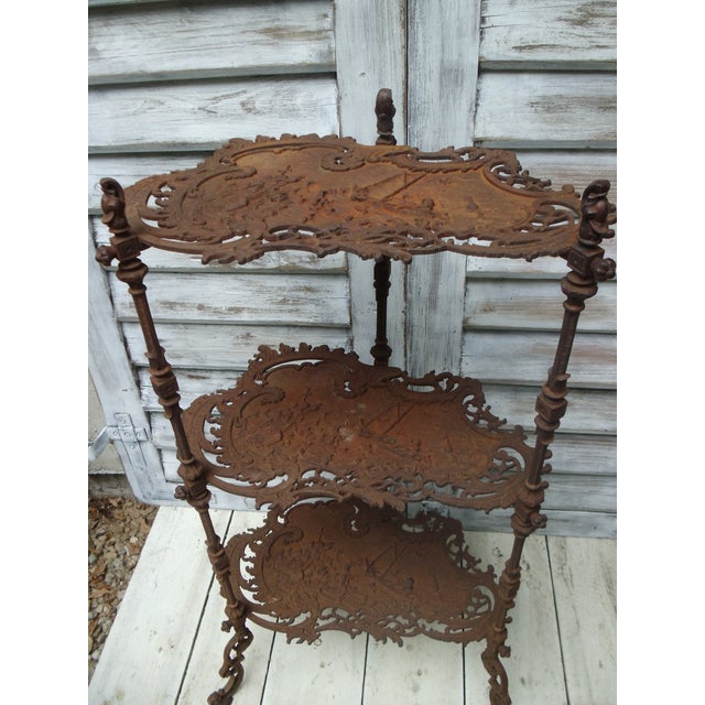 Brown Historicist Flower Stand or Side Table in Cast Iron For Sale - Image 8 of 15