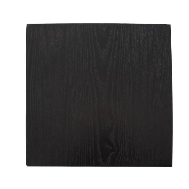 Stepped Black Wood Veneer Pedestal with Mirror - Tall For Sale In Chicago - Image 6 of 7