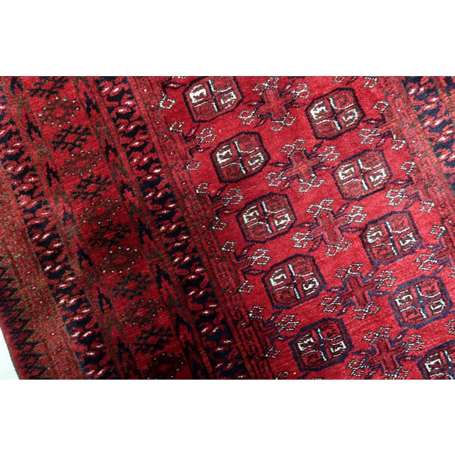 1960s, Handmade Vintage Afghan Ersari Runner 3.5' X 9.2' For Sale - Image 11 of 18