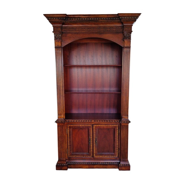 Restored Legacy Classic Furniture Traditional Mahogany Executive Desk & Bookcase Set - 2 Pieces For Sale In San Diego - Image 6 of 18