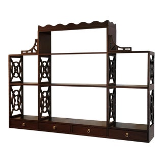 Vintage Madison Square Mahogany Wall Shelf Chippendale Style For Sale