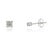 Contemporary Minimalist 0.12 Ct Genuine Round Diamond Solitaire Everyday Studs in Solid Silver 2 Pieces For Sale - Image 3 of 12