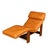 A vintage 20th century periplo leather chaise lounge designed by tarcisio colzani for italian manufacturer mobil girgi. An...