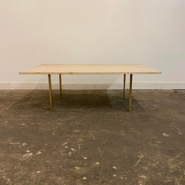 Reupholstered Mid Century Modern Paul McCobb Sectional Sofa with Travertine Top Side Table For Sale In Cleveland - Image 6 of 13