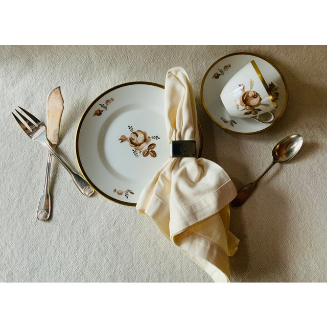 1960s Royal Copenhagen Brown Rose Breakfast Set For Sale - Image 15 of 18