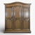 Wood Vintage Cherrywood 3-Door Wardrobe For Sale - Image 7 of 7