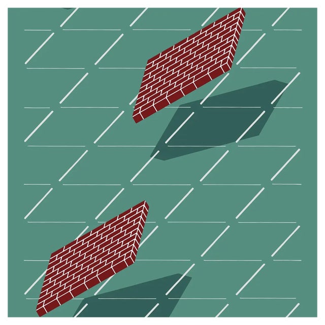 Light Apparitions Brick Wall 1 Fabric Panel by Franco Raggi for Midsummer Milan For Sale