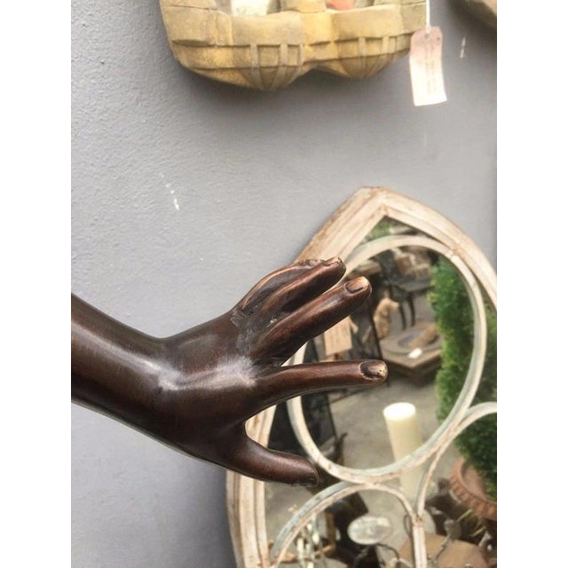 2000 - 2009 Italian Bronze Boy with Crab Figural Garden Sculpture For Sale - Image 5 of 12