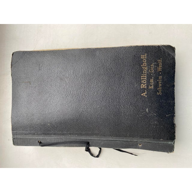 Antique German Embroidery Trim Sample Book by A.Rollinghoff circa WWII t measures 11" x 7" book contains 51 pages of...