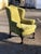 Antique Library Armchair with Fine Carved Mahogany Legs For Sale - Image 3 of 8