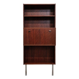 Vintage Rosewood Wall Unit with Bar and Secretary, 1960s For Sale
