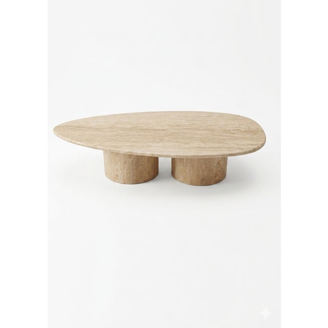 Brown Oval Table in Roman Travertine Marble by Andrea Grasso For Sale - Image 8 of 8
