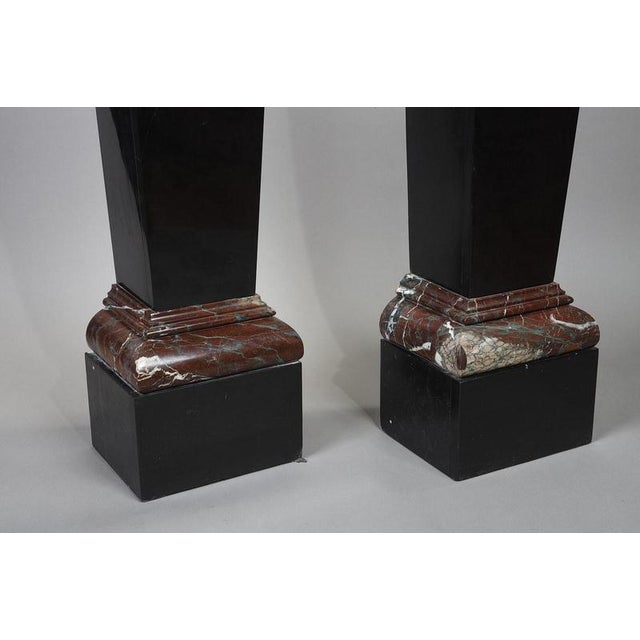 Black and Red 19th Century Pedestals, 1880, Set of 2 For Sale - Image 13 of 18