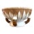 Jw Pottery Four-Handle Ceramic Bowl With Brown Drip Glaze For Sale