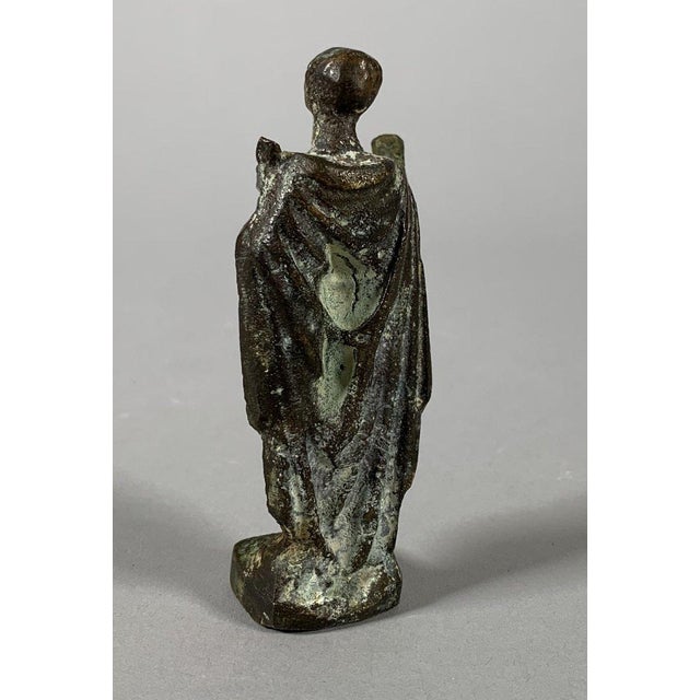 15th Century & Earlier Bronze statuette of a Roman emperor in the style of ancient Rome, 1st-2nd century For Sale - Image 5 of 6