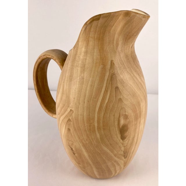 Mid-Century Modern Vintage Grandjean Jourdan Style Faux Bois Ceramique Beverage Set For Sale - Image 3 of 10