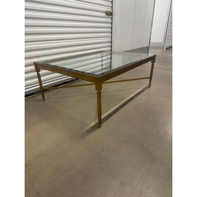 Metal 1990s Vintage Gold Metal Coffee Table For Sale - Image 7 of 9
