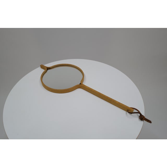 Handheld White Oak Mirror by Jørgen Gammelgaard For Sale - Image 9 of 12