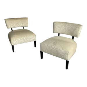Pair Mid-Century Modern Organic Form Harvey Probber Style Lounge / Slipper Chair