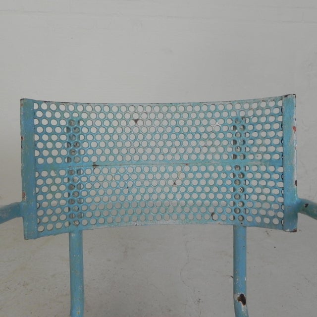 Industrial Steel Garden Chairs with Armrests, 1950s, Set of 2 For Sale - Image 16 of 18