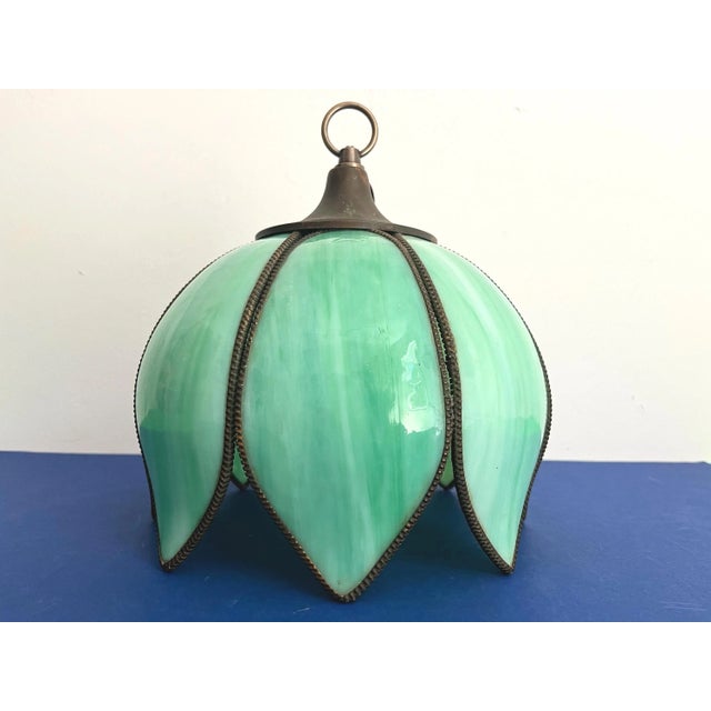 Mint Green Lotus Light, C1960 For Sale - Image 13 of 18