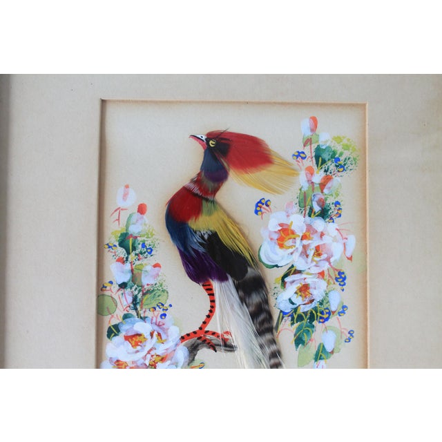 Wood Vintage Mexican Feather Art Bird Wall Hangings For Sale - Image 7 of 12