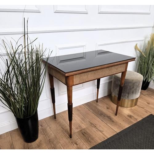 Wood Mid-Century Modern Italian Desk in Walnut, 1960s For Sale - Image 7 of 10