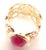 Metal Christian Dior 18k Yellow Gold Diamond Large Pink Tourmaline Band Ring, size 8.75 For Sale - Image 7 of 9