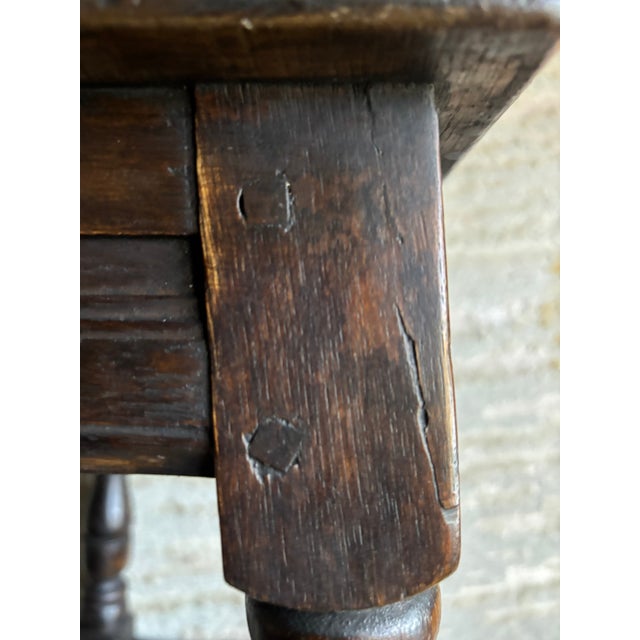 English Oak Joint Stool, 19th Century For Sale - Image 4 of 11