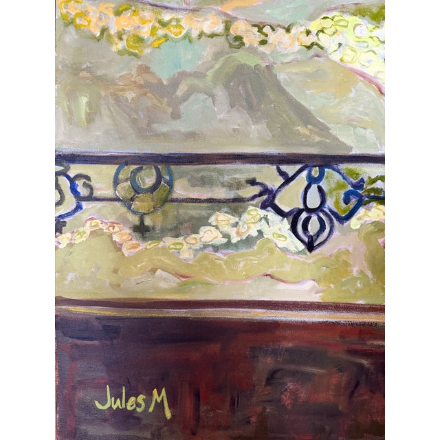 Contemporary Terrace View, Original Painting by Julie Magardino For Sale - Image 3 of 3
