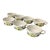 Set of 7 Dixie Dogwood Pattern Tea Cup Set by Blue Ridge Southern Pottery For Sale