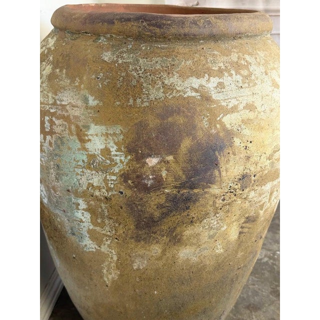 Antique Monumental Olive Jar, Terracotta With Weathered Patina For Sale - Image 9 of 14