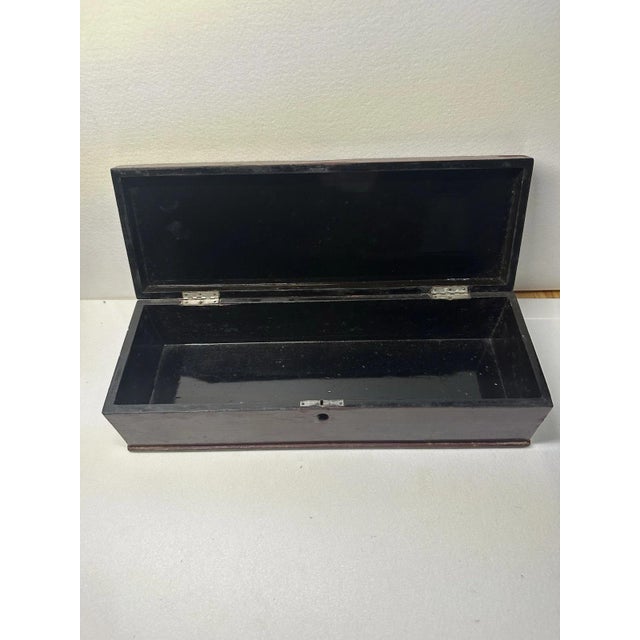 Antique Japanese Shikki Lacquer Box, 1920s For Sale - Image 9 of 13