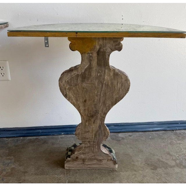 Late 19th Century Pair of Italian Baroque Style Silver-Gilt Console Tables With Mirrored Tops For Sale - Image 5 of 12