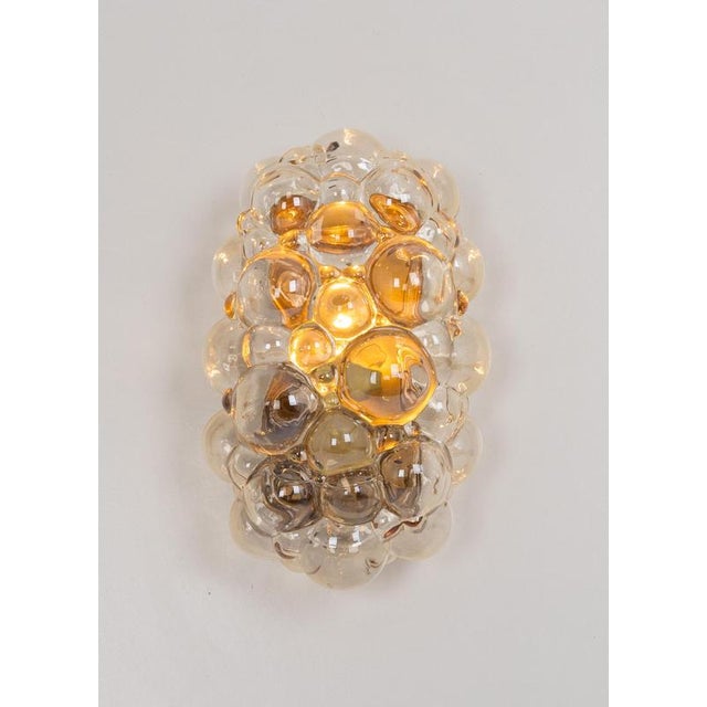 Amber Bubble Glass Sconce by Helena Tynell for Limburg, Germany, 1960s For Sale - Image 14 of 16